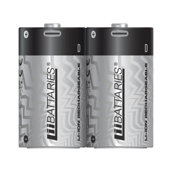 Picture of Liibattaries Uzlādējami Jaudīgi akumulatori Lithium-Ion ar USB-C LR20 D 6500mAh 1.5V (2pcs)