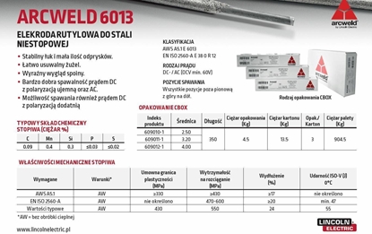 Изображение LINCOLN ELECTRODE ARCWELD 6013 FI 3.2/4.5kg