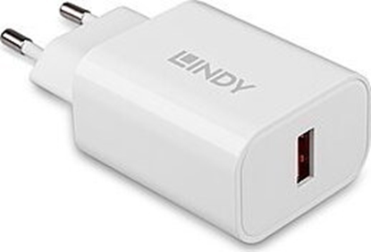 Изображение Lindy 73412 mobile device charger Smartphone, Tablet White AC Fast charging Indoor, Outdoor