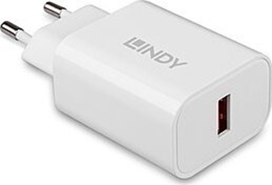 Изображение Lindy 73412 mobile device charger Smartphone, Tablet White AC Fast charging Indoor, Outdoor