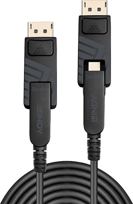 Attēls no Lindy 10m Fibre Optic Hybrid Mini DisplayPort 1.4 Cable with Detachable DP Connectors