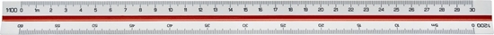 Picture of Linex Linex 100413044, Scale ruler, White, Matte, cm, 30 cm, 1 pc(s)