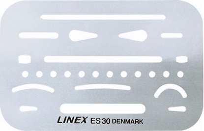 Picture of Linex Linex Schablone 26 Öffnungen, Desk ruler