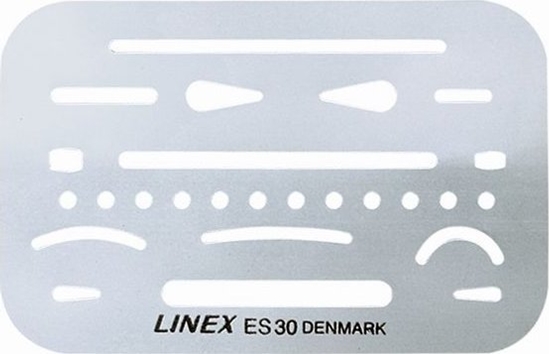 Picture of Linex Linex Schablone 26 Öffnungen, Desk ruler