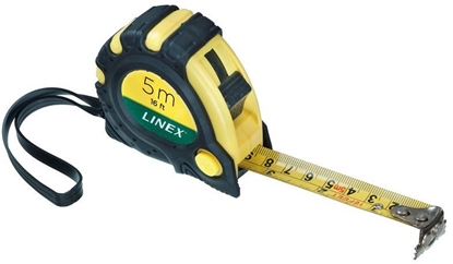 Picture of LINEX Rollmaßband 5 m cm- und Zoll-Skala flexibler