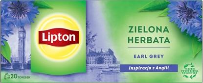 Attēls no Lipton Herbata LIPTON zielona, Earl Grey, 20 torebek