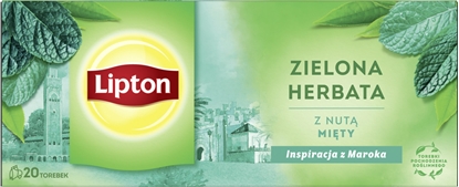 Attēls no Lipton Herbata LIPTON zielona, z nut mity, 20 torebek