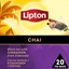 Attēls no Lipton Herbata LIPTON, piramidki, czarna, chai, 20 torebek