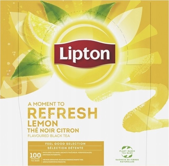 Picture of Lipton Herbata o smaku cytrynowym A moment to Refresh 100 kopert