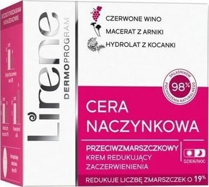 Picture of Lirene Cera Naczynkowa Krem przeciwzmarszczkowy redukujcy zaczerwienienia na dzie, noc 50 ml