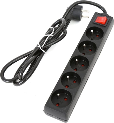 Изображение Listwa zasilajca Fiesta 5 gniazd 1.5 m czarna (42042)