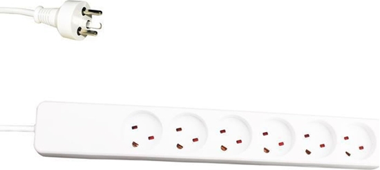 Picture of Listwa zasilajca Garbot Garbot 24155124-5EE rozgaziacz 5 m 6 x gniazdo sieciowe Wewntrzna Biay