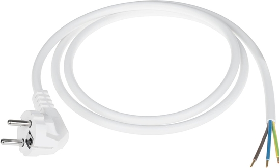 Picture of Listwa zasilajca Inne Przewód zasilajcy 3x1,5mm biay 3m z wtyczk ktow