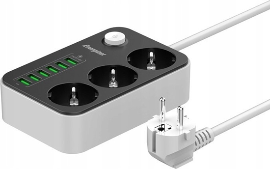 Изображение Listwa zasilajca z wycznikiem Energizer EPB2500W01EU