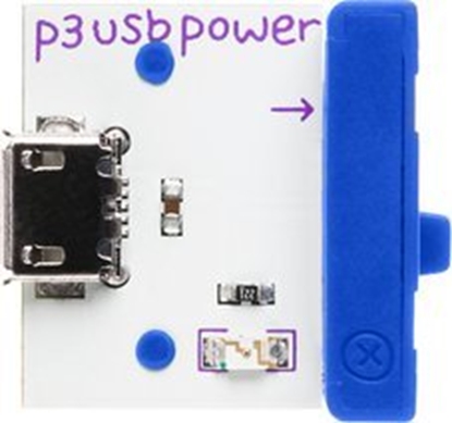 Attēls no LittleBits power (USB), Power module, littleBits, Blue, White, 95.2 mm, 190.5 mm, 12.7 mm