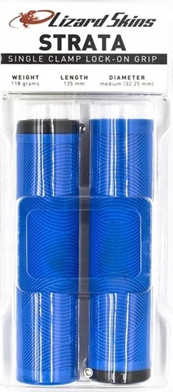 Picture of Lizard Skins Chwyty kierownicy LIZARDSKINS Single-Clamp Lock-On STRATA Deja Blue klamry 130mm (NEW)