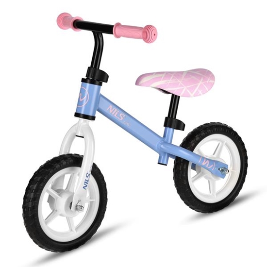 Изображение Līdzsvara velosipēds (Skrejritenis) RB134 BALANCE BIKE BLUE WHEEL 10'' NILS FUN