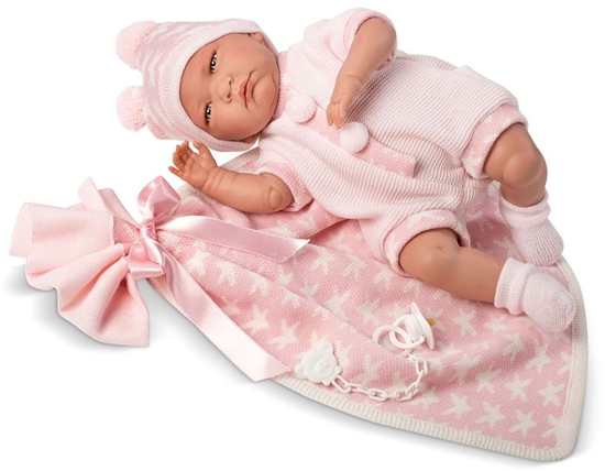 Picture of Llorens Lalka z róowym kocykiem, 40 cm (GXP-605841)