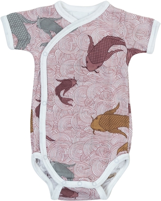 Picture of Lodger Romper Empire Fish cotton bodysuit with short sleeves Nocture 68 cm RF 077_68