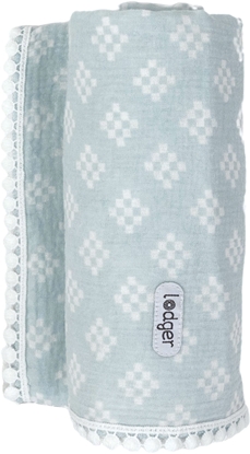 Attēls no Lodger Swaddle Tribe Muslin cotton diaper 120x120 cm Ice Flow SWT 105
