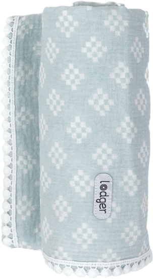 Picture of Lodger Swaddle Tribe Muslin cotton diaper 120x120 cm Ice Flow SWT 105