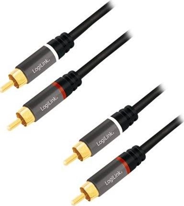 Picture of Logilink Audiokabel 2x Cinch -> 2x Cinch RCA 1.0m, black