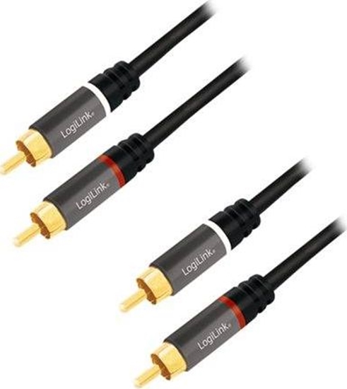 Picture of Logilink Audiokabel 2x Cinch -> 2x Cinch RCA 1.0m, black