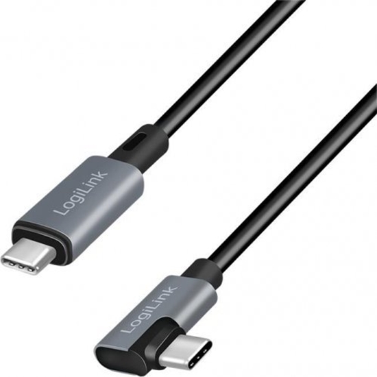 Изображение Kabel USB LogiLink USB-C - USB-C 3 m Czarno-szary (CU0184)