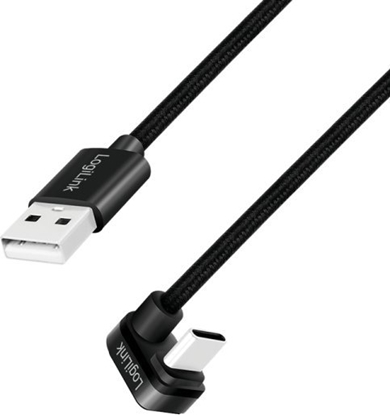 Изображение Kabel USB LogiLink USB-C - USB-A 2 m Czarny (CU0193)
