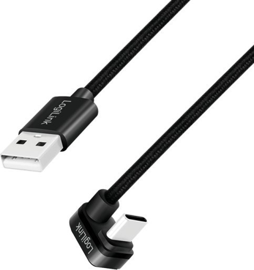 Изображение Kabel USB LogiLink USB-C - USB-A 2 m Czarny (CU0193)