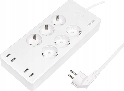 Attēls no LogiLink LogiLink 6 gniazd Wi-Fi smart 1.8m biaa
