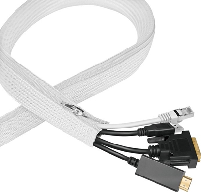 Attēls no LogiLink LogiLink Kabelschlauch 0,3 mm mit Reißverschluss 5 m weiß