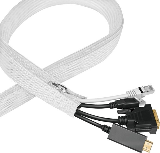 Picture of LogiLink LogiLink Kabelschlauch 0,3 mm mit Reißverschluss 5 m weiß