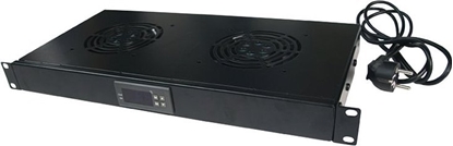 Изображение Logilink 19"Lüftereinschub mit 2 Lüftern, schwarz