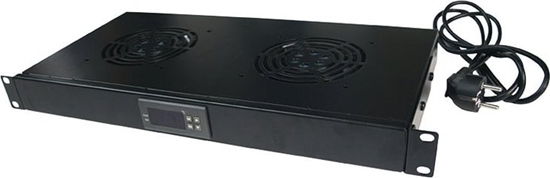 Изображение Logilink 19"Lüftereinschub mit 2 Lüftern, schwarz