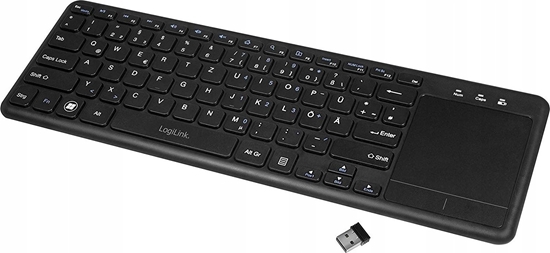 Picture of Klawiatura + mysz LogiLink LogiLink Tastatur Wireless mit Touchpad, 2,4 GHz, schwarz