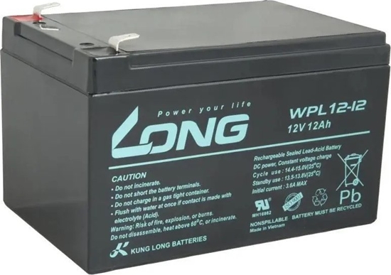 Изображение LONG baterie 12V 12Ah F2 LongLife 9 let (WPL12-12)