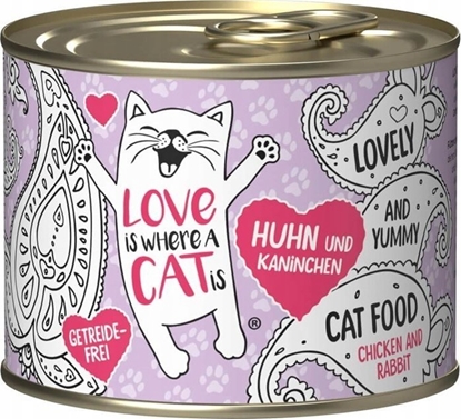 Attēls no Love is where a cat is Love is where a cat is® z kurczakiem i królikiem 200g