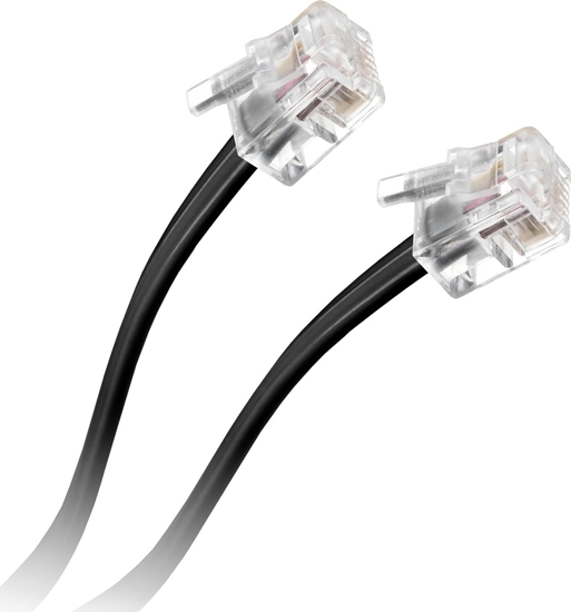 Изображение LP Przewód tel. wtyk-wtyk 2m czarny LX9113P 2M czar.