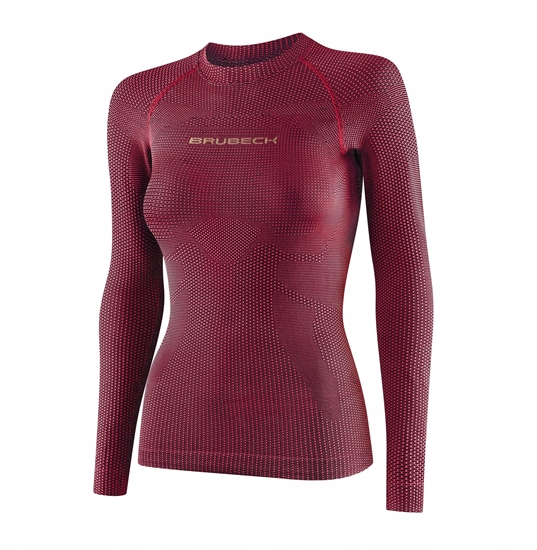 Picture of LS1594W Koszulka damska 3D PRO z dugim rkawem fuksjowy XL