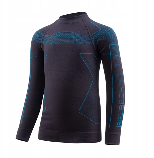 Picture of LS1611K Bluza dziecica THERMO KIDS grafitowy/niebieski 104/110