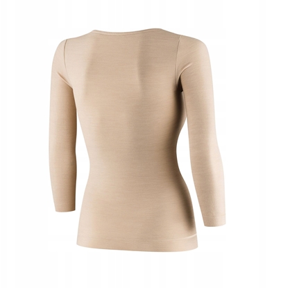 Изображение LS1628W Koszulka damska z rkawem 3/4 COMFORT MERINO beowy XL