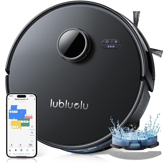 Picture of Lubluelu L15 Robota Putekļsūcējs 3-in-1 5000Pa LiDAR Lietotņu Kontrole Melns