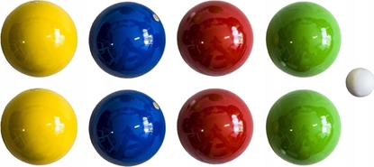 Attēls no Lucio Londero Drewniane Kule do Gry 8 szt. - Boule, Bule, Petanque LONDERO 100 mm