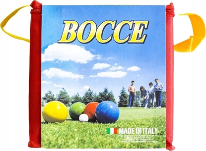 Изображение Lucio Londero Drewniane Kule do Gry 8 szt. - Boule, Bule, Petanque LONDERO 100 mm w Pokrowcu