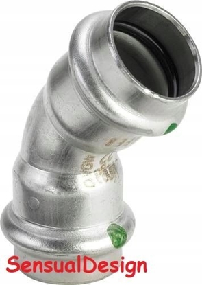 Attēls no uk 45° z SC 22 stal szlachetna - nierdze / blyszczacycznik do rur