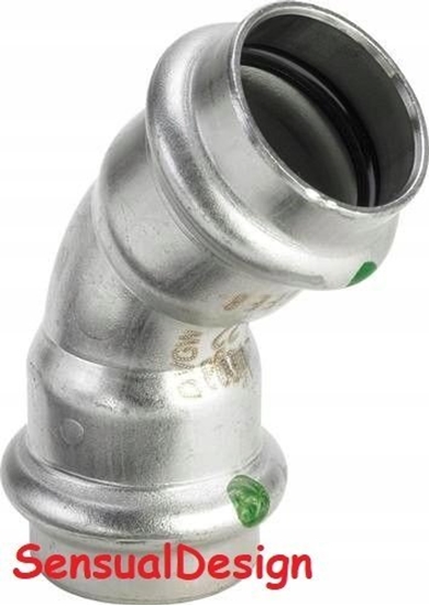 Picture of uk 45° z SC 22 stal szlachetna - nierdze / blyszczacycznik do rur