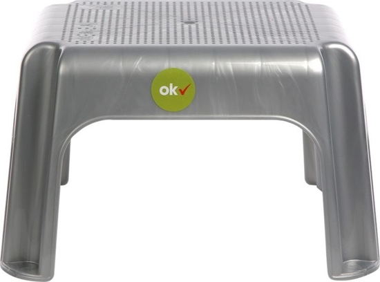 Picture of Lumarko Taboret prostoktny 36,5x30x24cm srebrny (10230)