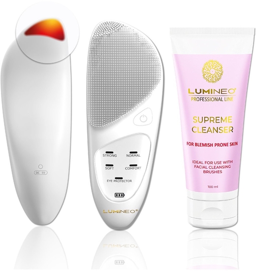 Picture of LUMINEO Professional Line Szczoteczka do twarzy Sonic Thermo Brush + el Lumineo do skóry problematycznej i trdzikowej
