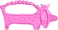 Picture of LUU KIDS-GRYZAK DLA DZIECI LUUIE THE DOG  PINK